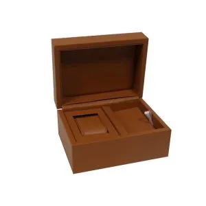 Caja de reloj de cuero